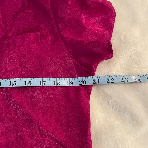 Bethany Plum Blouse. Size L. Front pocket on one side of chest. Buttons in back. - Picture 7 of 8